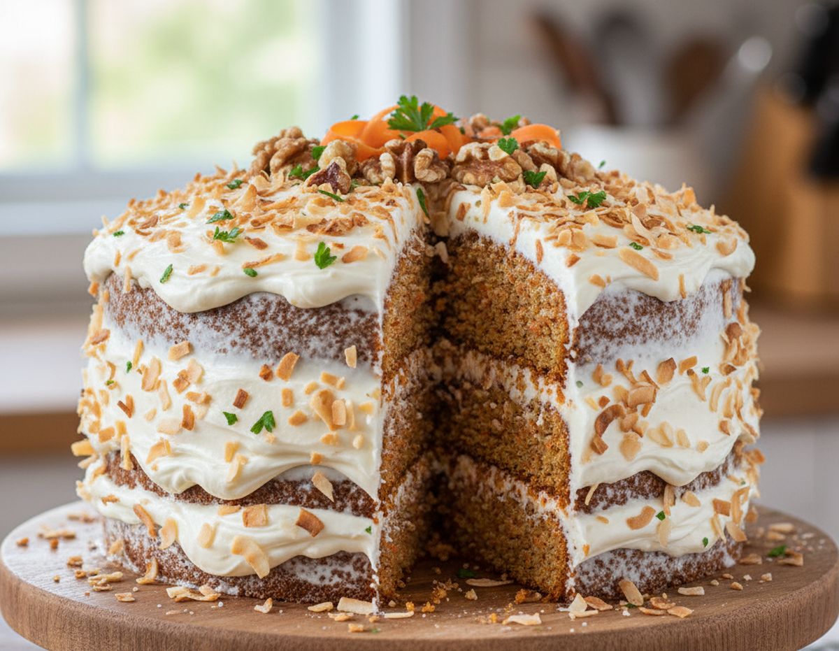 Carrot cake au glaçage noix de coco vegan