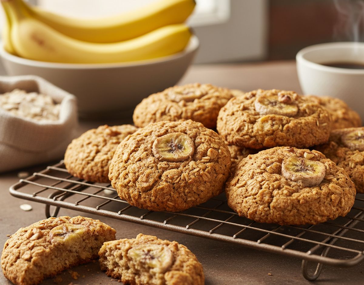 Cookies aux flocons d'avoine et à la banane pour une semaine sans gluten