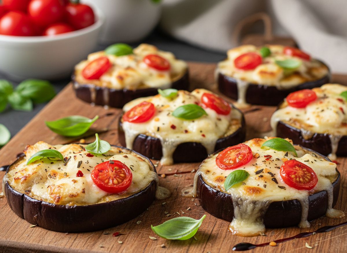 Mini pizzas d'aubergines sans pâte : recette facile et légère