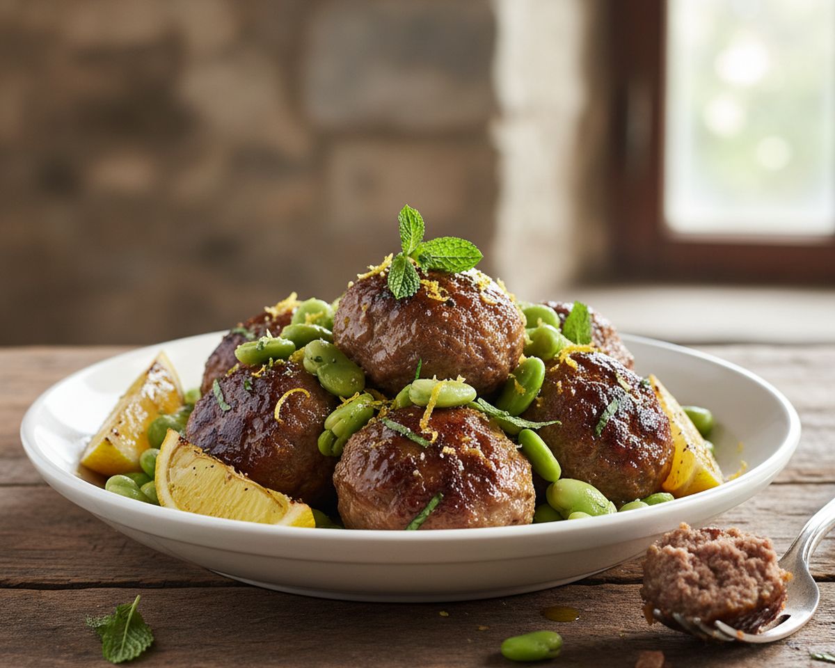 Recette boulettes de bœuf aux fèves et citron pour un repas rapide