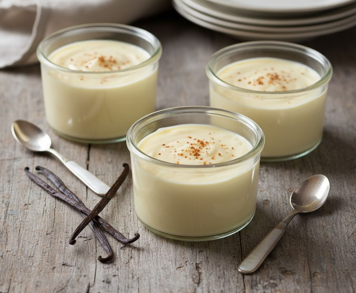 petits pots de crème à la vanille