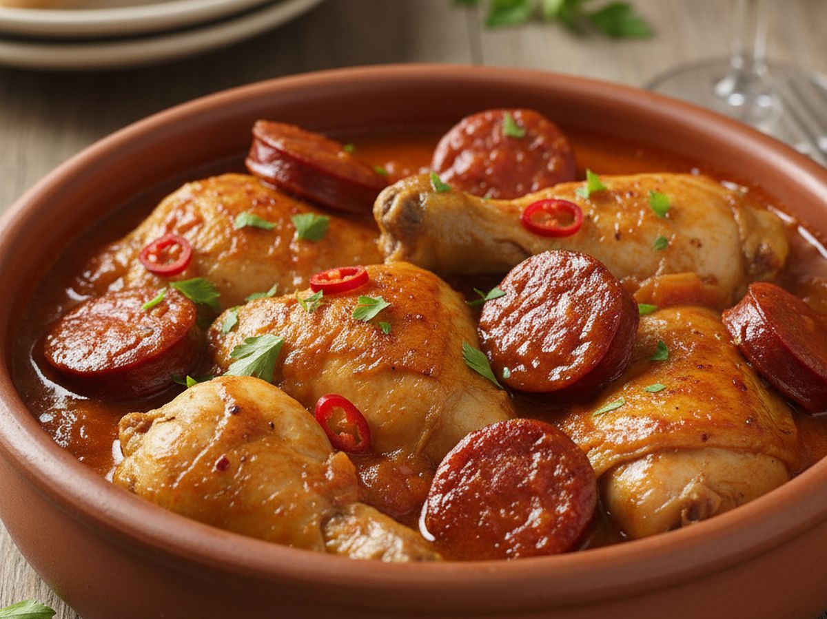 Poulet au chorizo recette facile et savoureuse pour un dîner rapide