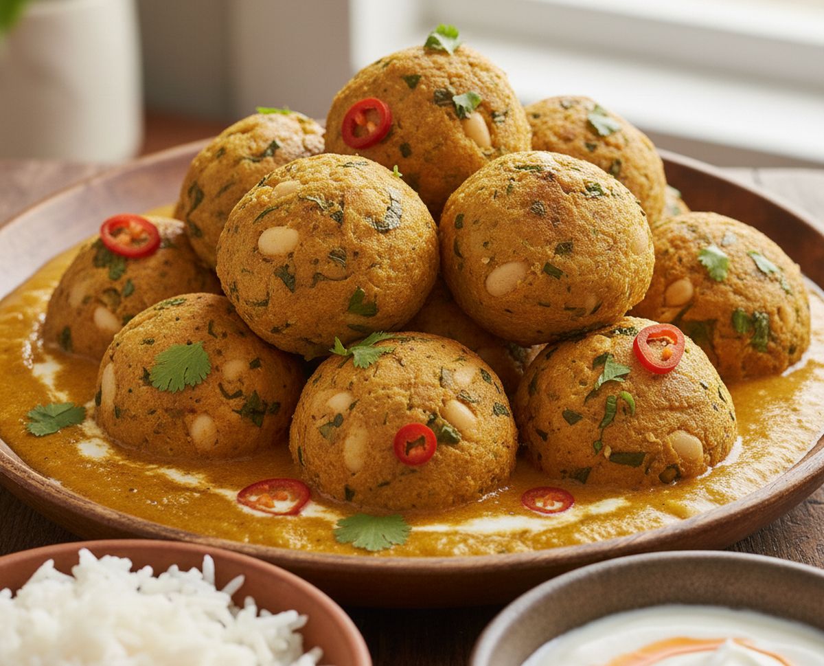 boulettes de haricots blancs au curry vegan