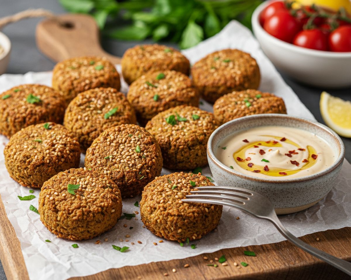 falafels au four et sauce sésame