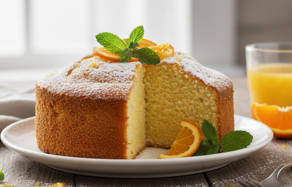 gâteau léger à l'orange sans gluten