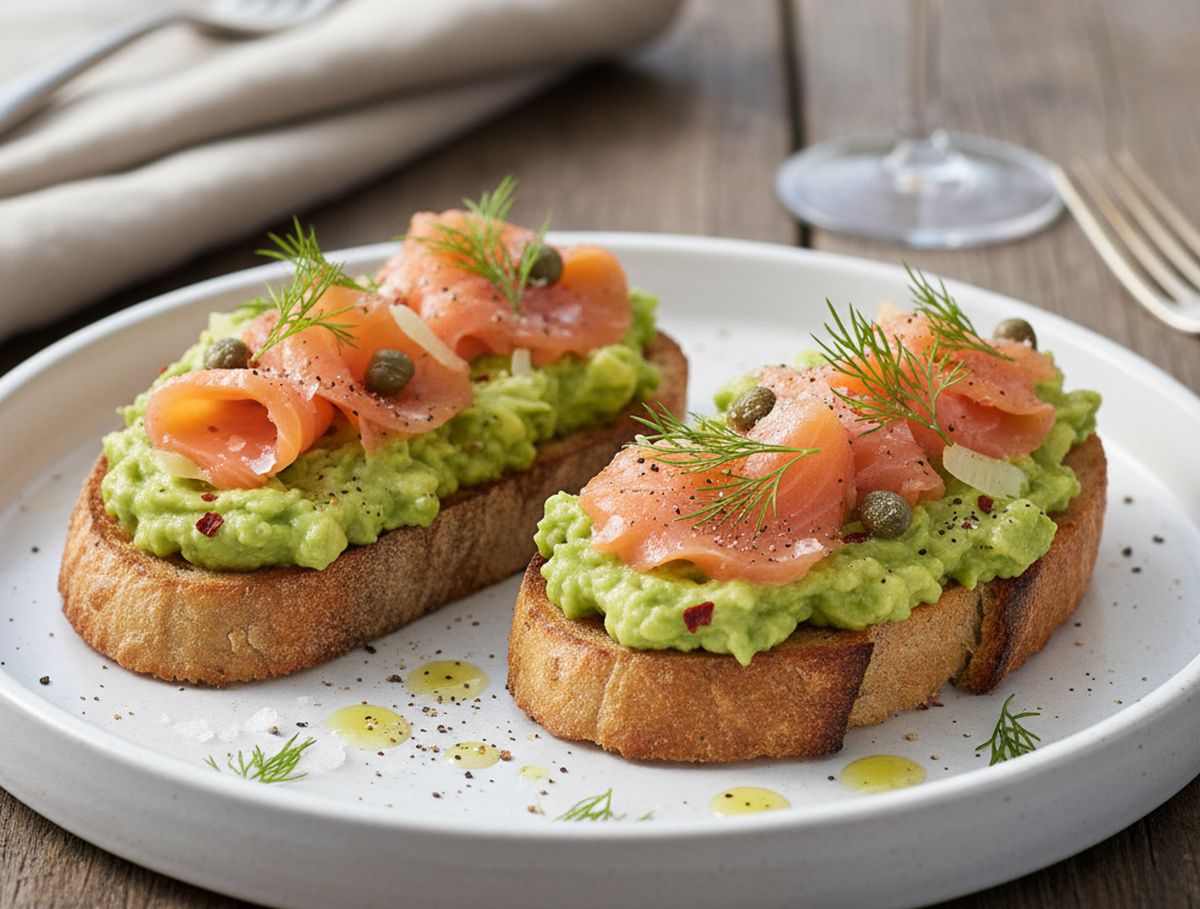 bruschetta avocat saumon