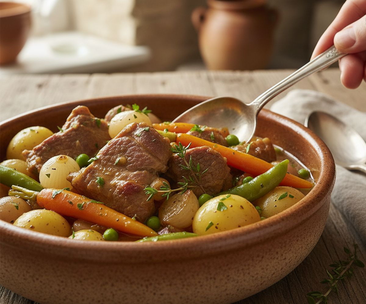 navarin d’agneau aux petits légumes