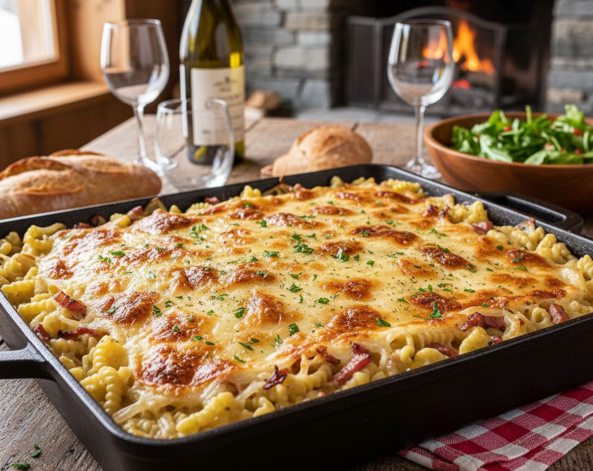 La véritable recette de la croziflette Alpina Savoie pour 8 personnes
