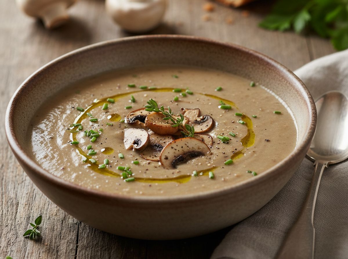 velouté de champignons de paris
