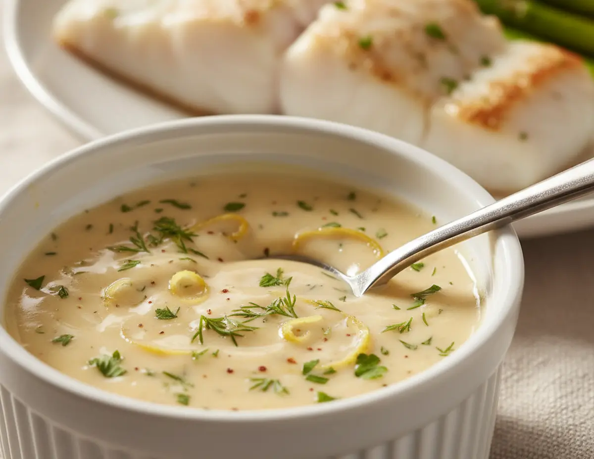 Sauce au citron pour poisson recette facile et crémeuse