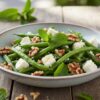 salade de haricots verts à la feta menthe et noix